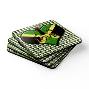 Jamaican Love Corkwood Coaster Set