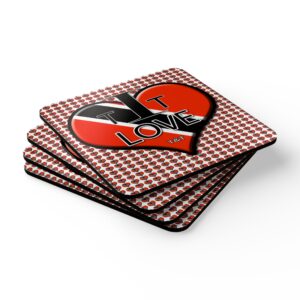 I love Trinidad & Tobago Drink Coaster Set - Corkwood Coasters