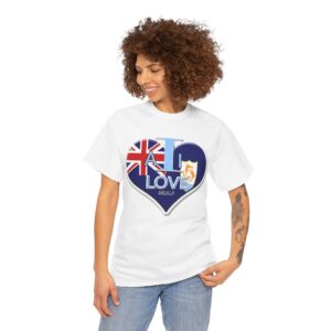 I Love Anguilla Heart Unisex Heavy Cotton Tee