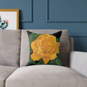 Rose Print Decorative Pillow