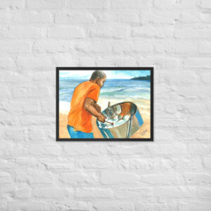 PAN MAN (water color framed poster)